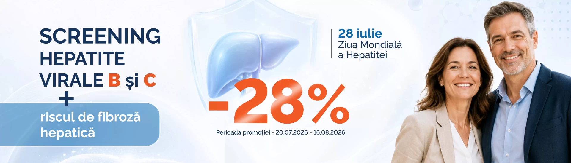 Acum, -28% la screening-ul pentru hepatitele virale B și C și evaluarea riscului de fibroză hepatică